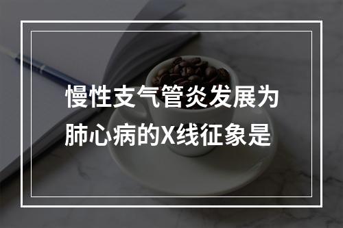 慢性支气管炎发展为肺心病的X线征象是