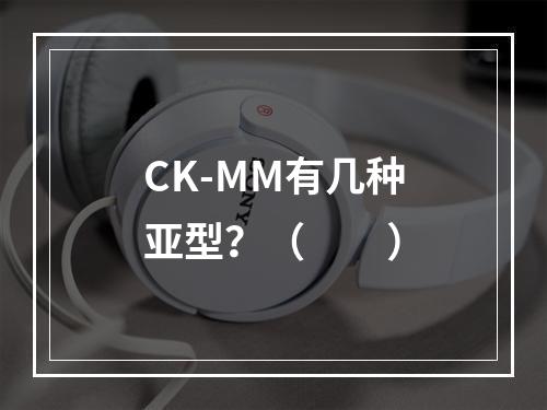 CK-MM有几种亚型？（　　）