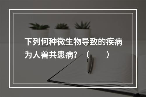 下列何种微生物导致的疾病为人兽共患病？（　　）