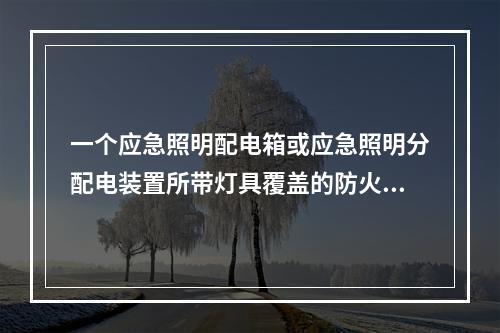 一个应急照明配电箱或应急照明分配电装置所带灯具覆盖的防火分区