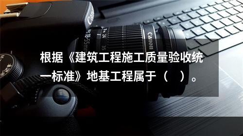 根据《建筑工程施工质量验收统一标准》地基工程属于（　）。