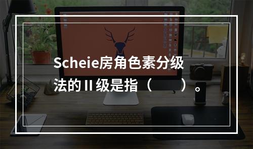 Scheie房角色素分级法的Ⅱ级是指（　　）。