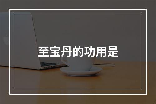 至宝丹的功用是