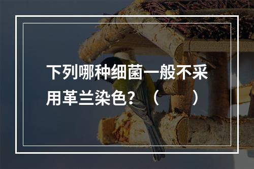 下列哪种细菌一般不采用革兰染色？（　　）