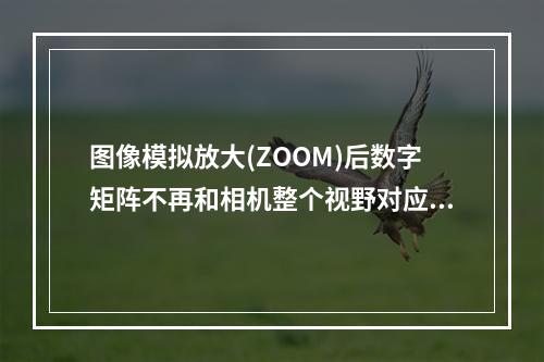 图像模拟放大(ZOOM)后数字矩阵不再和相机整个视野对应；