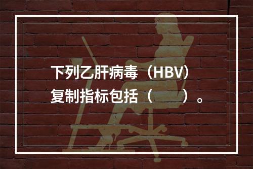 下列乙肝病毒（HBV）复制指标包括（　　）。