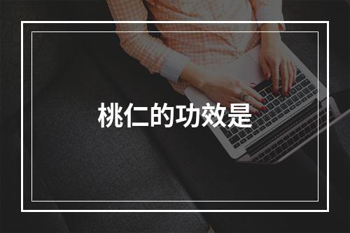 桃仁的功效是