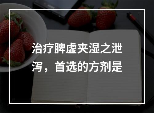 治疗脾虚夹湿之泄泻，首选的方剂是