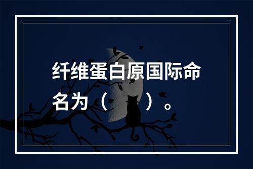 纤维蛋白原国际命名为（　　）。