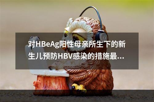 对HBeAg阳性母亲所生下的新生儿预防HBV感染的措施最有