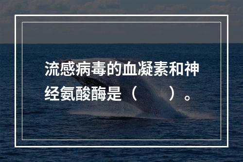 流感病毒的血凝素和神经氨酸酶是（　　）。