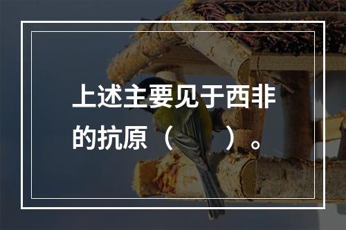 上述主要见于西非的抗原（　　）。