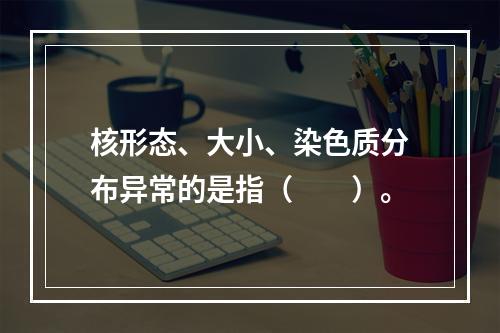 核形态、大小、染色质分布异常的是指（　　）。