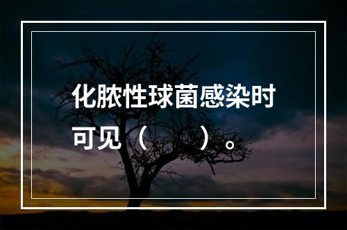 化脓性球菌感染时可见（　　）。