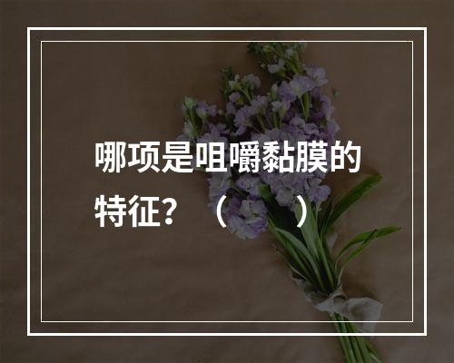 哪项是咀嚼黏膜的特征？（　　）