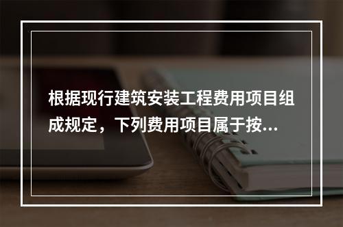 根据现行建筑安装工程费用项目组成规定，下列费用项目属于按造价