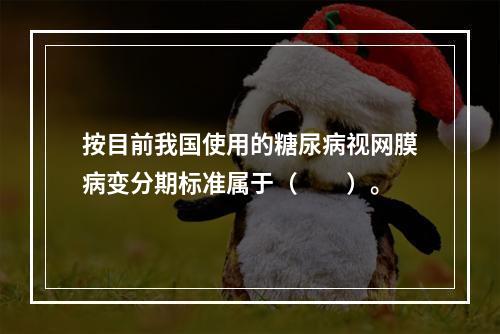 按目前我国使用的糖尿病视网膜病变分期标准属于（　　）。