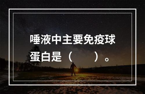 唾液中主要免疫球蛋白是（　　）。