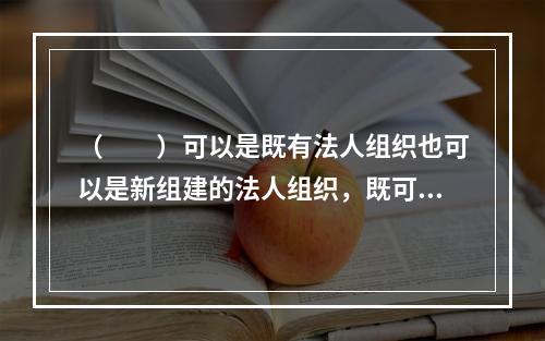 （　　）可以是既有法人组织也可以是新组建的法人组织，既可以