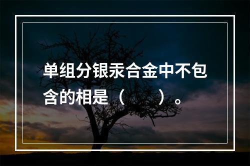 单组分银汞合金中不包含的相是（　　）。