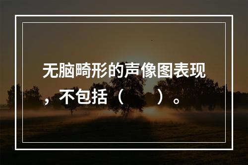 无脑畸形的声像图表现，不包括（　　）。