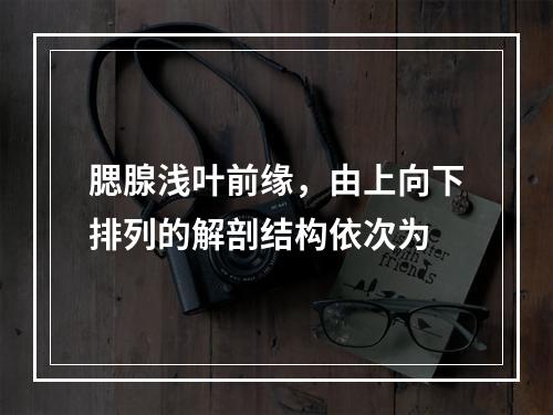 腮腺浅叶前缘，由上向下排列的解剖结构依次为