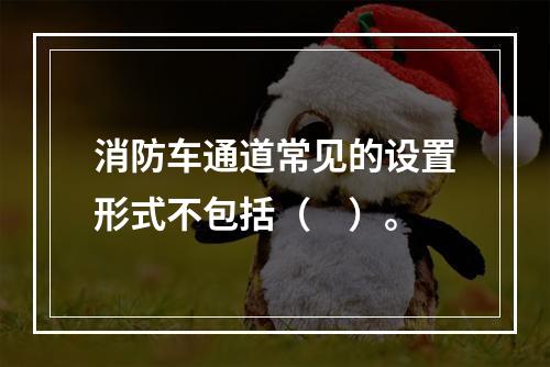 消防车通道常见的设置形式不包括（　）。