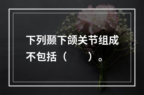 下列颞下颌关节组成不包括（　　）。