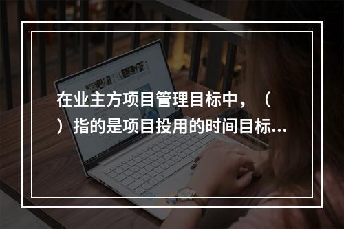 在业主方项目管理目标中，（　　）指的是项目投用的时间目标。