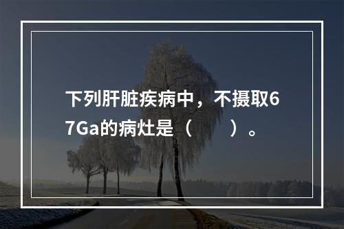 下列肝脏疾病中，不摄取67Ga的病灶是（　　）。