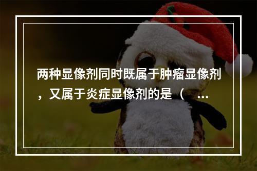 两种显像剂同时既属于肿瘤显像剂，又属于炎症显像剂的是（　　