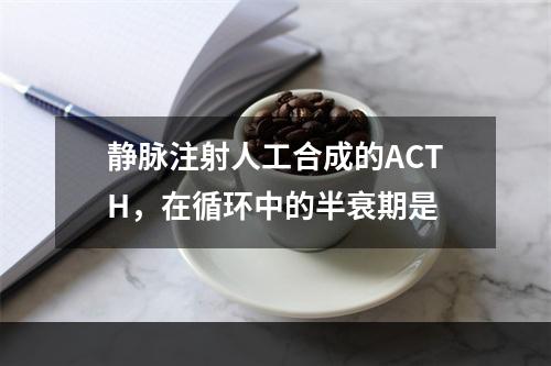 静脉注射人工合成的ACTH，在循环中的半衰期是