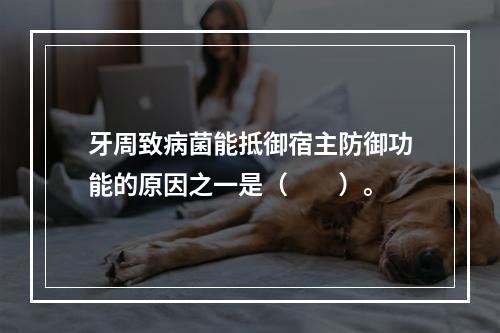 牙周致病菌能抵御宿主防御功能的原因之一是（　　）。