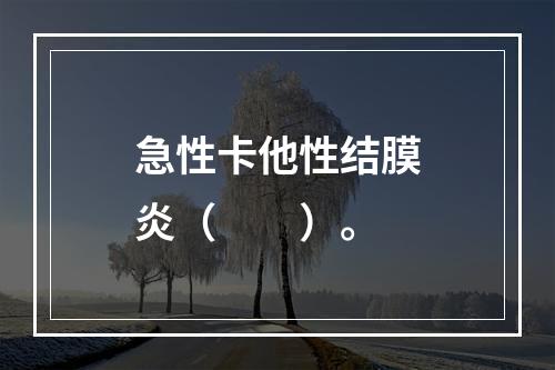 急性卡他性结膜炎（　　）。