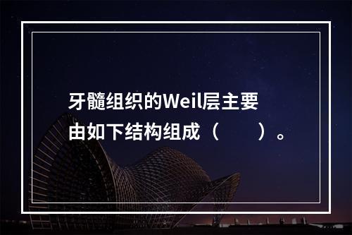 牙髓组织的Weil层主要由如下结构组成（　　）。