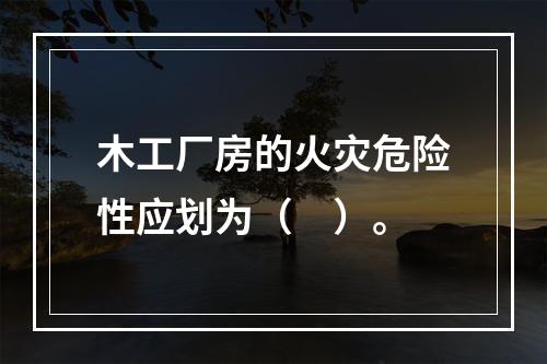 木工厂房的火灾危险性应划为（　）。