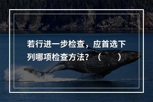 若行进一步检查，应首选下列哪项检查方法？（　　）