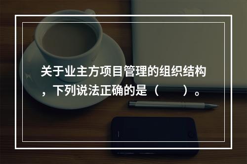 关于业主方项目管理的组织结构，下列说法正确的是（　　）。