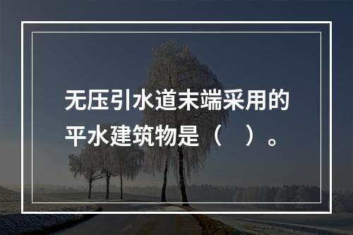 无压引水道末端采用的平水建筑物是（　）。