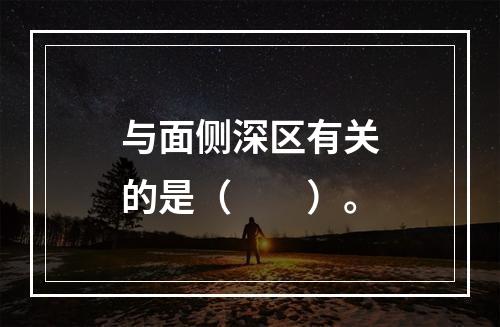 与面侧深区有关的是（　　）。