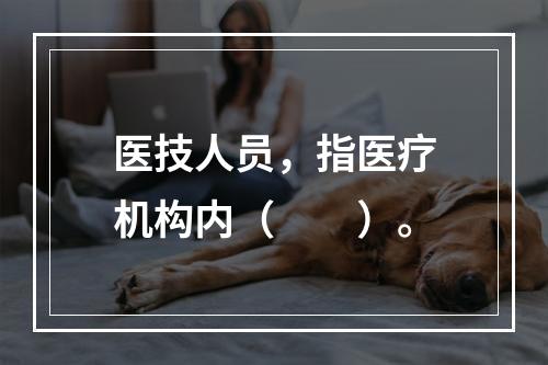 医技人员，指医疗机构内（　　）。