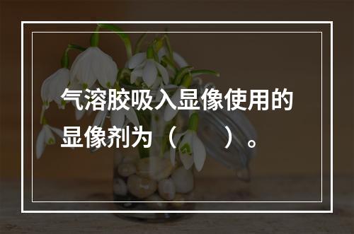 气溶胶吸入显像使用的显像剂为（　　）。