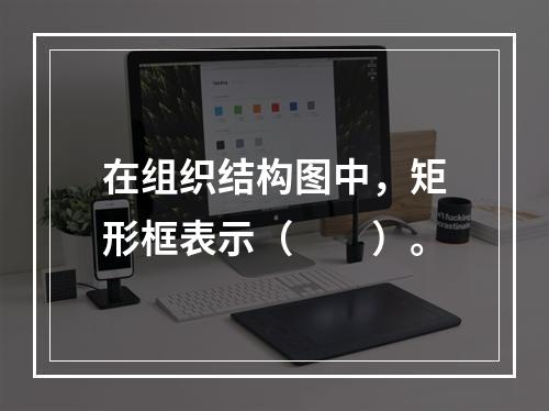 在组织结构图中，矩形框表示（　　）。