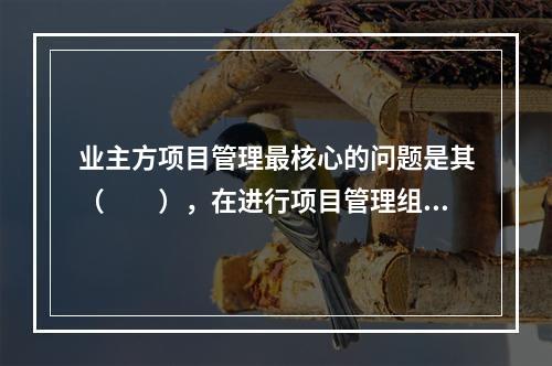 业主方项目管理最核心的问题是其（　　），在进行项目管理组织