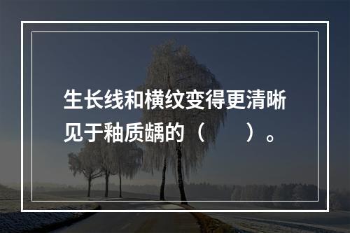 生长线和横纹变得更清晰见于釉质龋的（　　）。