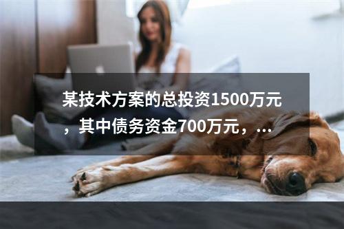 某技术方案的总投资1500万元，其中债务资金700万元，技术