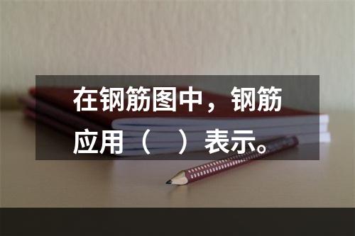 在钢筋图中，钢筋应用（　）表示。