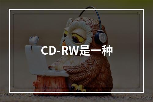 CD-RW是一种