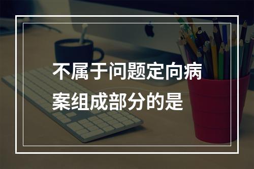 不属于问题定向病案组成部分的是