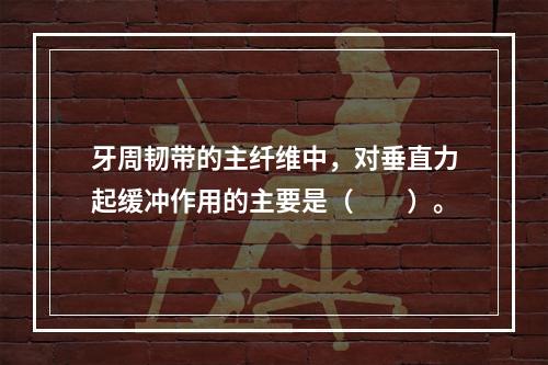 牙周韧带的主纤维中，对垂直力起缓冲作用的主要是（　　）。